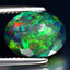 2.77 ct Flashing Oval(11.87 x 9.34 mm)Flashing 360 Degree Multicolor Black Opal