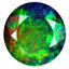 3.01 ct Topnotch Round (10.23 x 9.91 mm) Flashing Multicolor Black Opal Gemstone