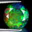 3.01 ct Topnotch Round (10.23 x 9.91 mm) Flashing Multicolor Black Opal Gemstone