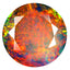 3.63 ct Spectacular Round(11.11 x 11.00 mm)Flashing Multicolor Black Opal Stone