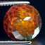 3.63 ct Spectacular Round(11.11 x 11.00 mm)Flashing Multicolor Black Opal Stone