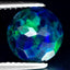1.90 ct Remarkable Round(9.00 x 8.96 mm)Flashing Multicolor Black Opal Gemstone