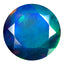0.98 ct Attractive Round(7.01 x 7.00 mm)Flashing Multicolor Black Opal Gemstone