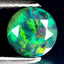 0.39 ct Incomparable Round (6.02 x 6.02 mm) Flashing Multicolor Black Opal Stone
