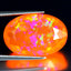 12.73 ct Best Oval Cut (20.99 x 13.99 mm) Heated Orange Fire Opal Loose Gemstone