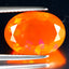 3.74 ct Incomparable Oval (14.04 x 10.20 mm) Heated Orange Fire Opal Gemstone