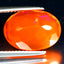 3.74 ct Incomparable Oval (14.04 x 10.20 mm) Heated Orange Fire Opal Gemstone