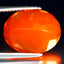 3.43 ct Pretty Oval (14.83 x 11.63 mm) Heated Orange Fire Opal Loose Gemstone
