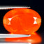 3.77 ct Premium Oval (14.62 x 10.11 mm) Heated Orange Fire Opal Loose Gemstone
