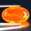 3.35 ct Very good Oval (16.60 x 10.07 mm) Heated Orange Fire Opal Loose Gemstone