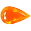 3.86 ct Pretty Pear (17.58 x 10.45 mm) Heated Orange Fire Opal Loose Gemstone