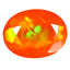 1.37 ct Remarkable Oval (9.07 x 7.02 mm) Heated Orange Fire Opal Loose Gemstone
