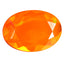 1.28 ct Phenomenal Oval (9.95 x 7.09 mm) Heated Orange Fire Opal Loose Gemstone