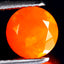 0.68 ct Stunning Round (7.00 x 7.00 mm) Heated Orange Fire Opal Loose Gemstone