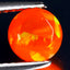 0.58 ct Great looking Round (6.44 x 6.43 mm) Heated Orange Fire Opal Gemstone