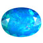 5.40 ct Pretty Oval (19.08 x 14.06 mm) Heated Ethiopia Blue Opal Loose Gemstone