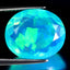 5.19 ct Amazing Oval (14.26 x 12.01 mm) Heated Ethiopia Blue Opal Loose Gemstone