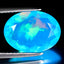 3.29 ct Spectacular Oval(14.02 x 10.17 mm)Heated Ethiopia Blue Opal Loose Stone