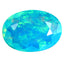 1.50 ct Pretty Oval (9.96 x 7.14 mm) Heated Ethiopia Blue Opal Loose Gemstone
