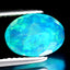 1.50 ct Pretty Oval (9.96 x 7.14 mm) Heated Ethiopia Blue Opal Loose Gemstone