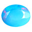 0.94 ct Pretty Oval (9.08 x 6.96 mm) Heated Ethiopia Blue Opal Loose Gemstone