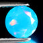 0.68 ct Eye-opening Round (7.05 x 7.05 mm) Heated Ethiopia Blue Opal Loose Stone