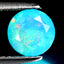 0.65 ct Pretty Round (6.51 x 6.48 mm) Heated Ethiopia Blue Opal Loose Gemstone