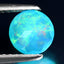 0.65 ct Pretty Round (6.51 x 6.48 mm) Heated Ethiopia Blue Opal Loose Gemstone