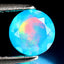 0.63 ct Fabulous Round (6.45 x 6.45 mm) Heated Ethiopia Blue Opal Loose Gemstone