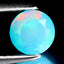 0.58 ct Terrific Round (6.11 x 6.07 mm) Heated Ethiopia Blue Opal Loose Gemstone