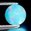 0.58 ct Terrific Round (6.11 x 6.07 mm) Heated Ethiopia Blue Opal Loose Gemstone