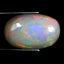 10.57 ct Oval Cabochon (19.65 x 12.78 mm) Flashing Multicolor Rainbow Opal Stone
