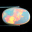 10.57 ct Oval Cabochon (19.65 x 12.78 mm) Flashing Multicolor Rainbow Opal Stone