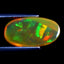 3.85 ct Dazzling Oval Cabochon(16.08 x 8.76 mm)Flashing Multicolor Rainbow Opal