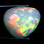 13.20 ct Pear Cabochon (18.25 x 15.79 mm) Flashing Multicolor Rainbow Opal Stone
