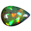 3.24 ct Pear Cabochon (14.91 x 10.46 mm) Flashing 360 Degree Multi Rainbow Opal