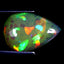 3.24 ct Pear Cabochon (14.91 x 10.46 mm) Flashing 360 Degree Multi Rainbow Opal