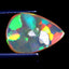 3.24 ct Pear Cabochon (14.91 x 10.46 mm) Flashing 360 Degree Multi Rainbow Opal