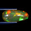 2.58 ct Pear Cabochon(13.40 x 6.36 mm)Flashing Multicolor Rainbow Opal Gemstone
