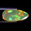 2.58 ct Pear Cabochon(13.40 x 6.36 mm)Flashing Multicolor Rainbow Opal Gemstone