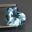 1.26 ct Phenomenal Heart (7.91 x 6.91 mm) Brazil Sky Blue Aquamarine Gemstone