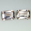 2.61 ct (2pcs) MATCHING PAIR Octagon (8.03 x 5.93 mm) Peach Pink Morganite Stone