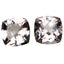 2.61 ct (2pcs) MATCHING PAIR Cushion (7.12 x 7.11 mm) Peach Pink Morganite Stone