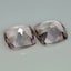 2.61 ct (2pcs) MATCHING PAIR Cushion (7.12 x 7.11 mm) Peach Pink Morganite Stone