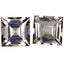 3.10 ct(2pcs)MATCHING PAIR Princess(7.03 x 6.97 mm)Peach Pink Morganite Stone