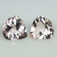 2.46 ct(2pcs)MATCHING PAIR Fair Pear(7.95 x 7.86 mm)Peach Pink Morganite Stone