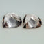 2.46 ct(2pcs)MATCHING PAIR Fair Pear(7.95 x 7.86 mm)Peach Pink Morganite Stone