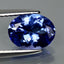 1.96 ct Oval (9.12 x 7.05 mm) Natural Tanzania Bluish Violet Tanzanite Gemstone