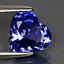 1.56 ct Heart (7.89 x 7.46 mm) Natural Tanzania Bluish Violet Tanzanite Gemstone