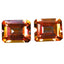 8.02 ct (2pcs) MATCHING PAIR Emerald (10.05 x 8.06 mm) Twilight Topaz Gemstone